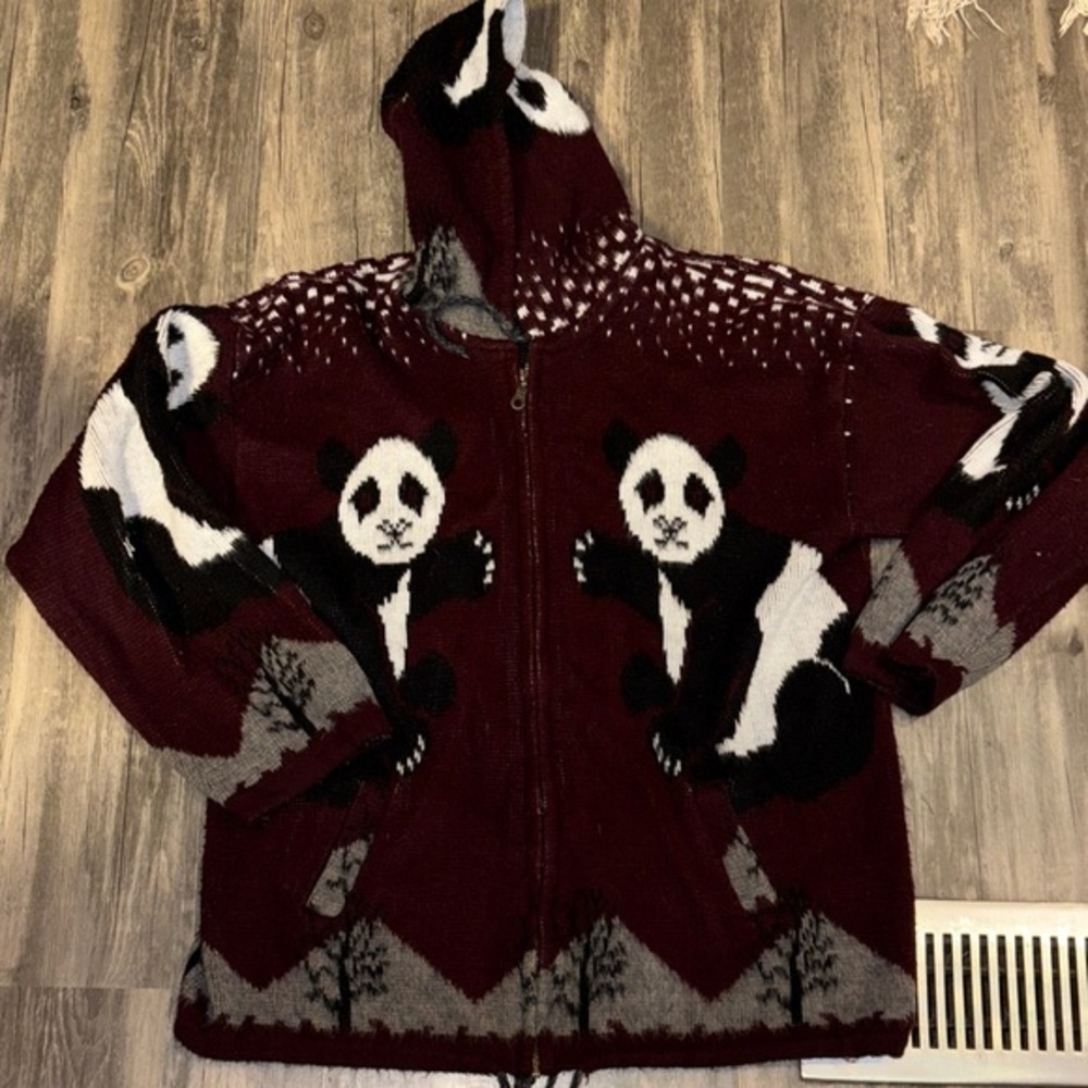 100 wool vintage zip up sweater - men’s large